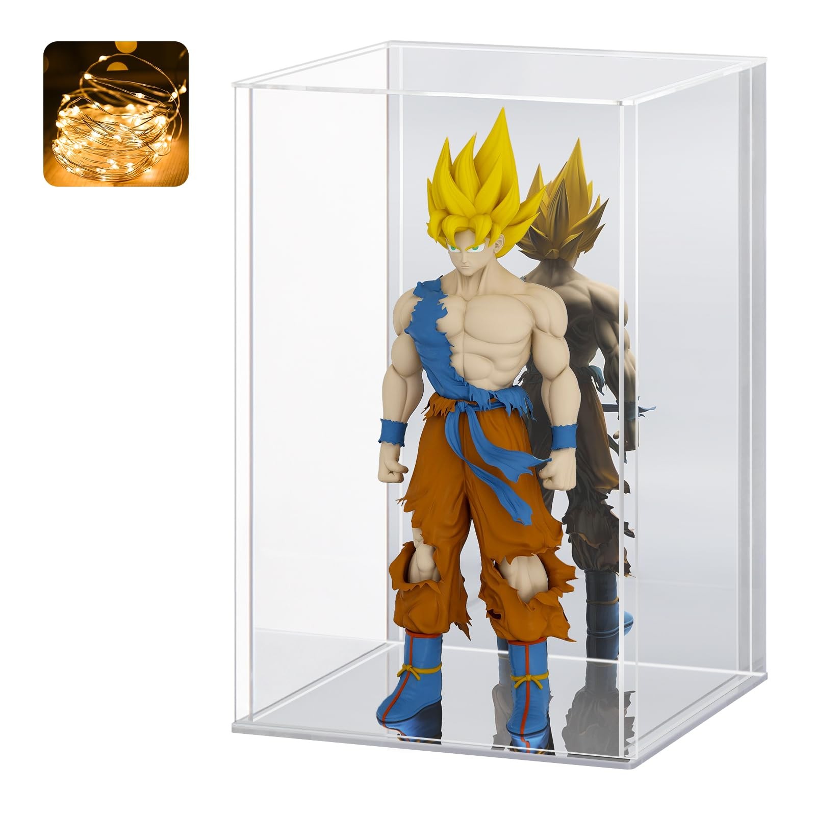 Acrylic Display Case for Collectibles – Clear Display with Mirrored Back and ...