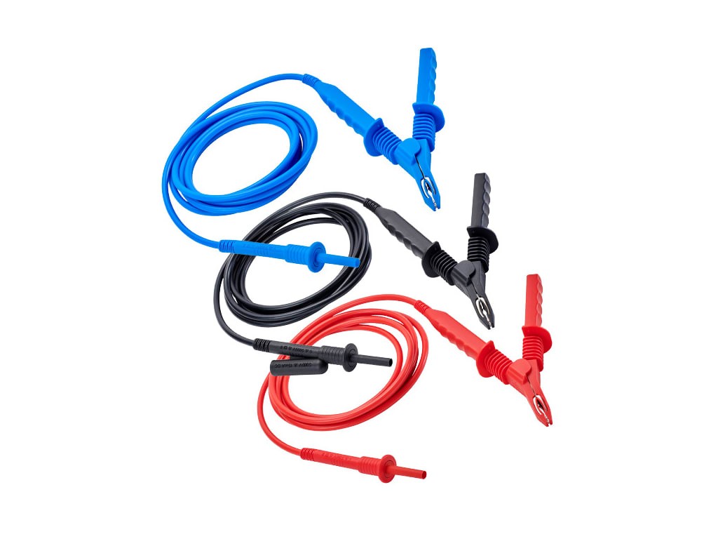 AEMC 2151.3 - Lead Replacement Set of 3, 10 ft 5kV Safety w/clips for