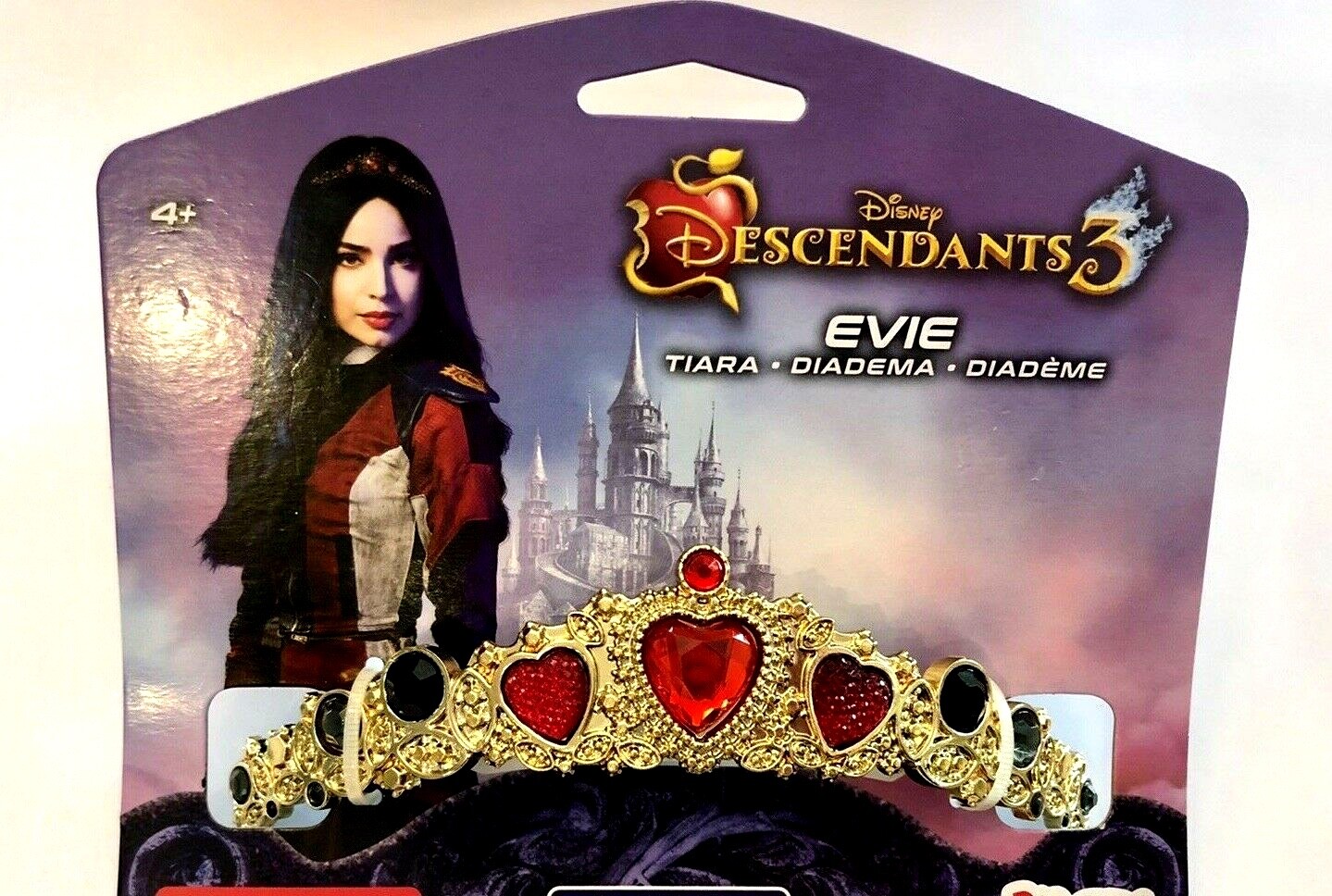 LICENSED DISNEY Descendants 3 Evie Halloween Costume Crown Tiara Red Gold Heart
