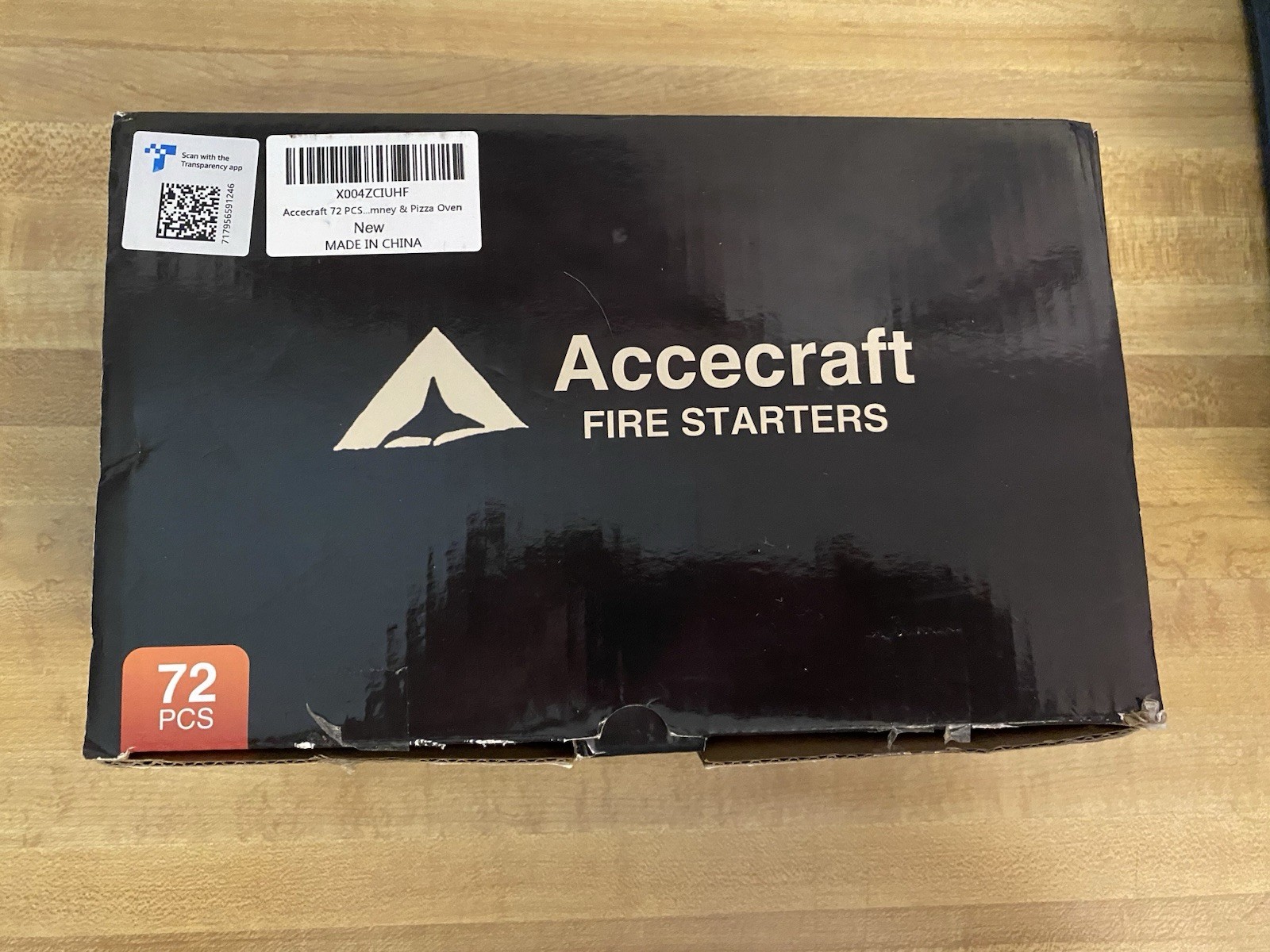 Accecraft Fire Starter Open Box, 72 Fire Starters for Fireplace, Camping,