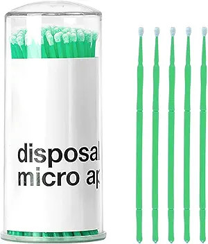 100PCS Touch Up Paint Brushes, 1.5mm Disposable Micro Applicators Color: Green
