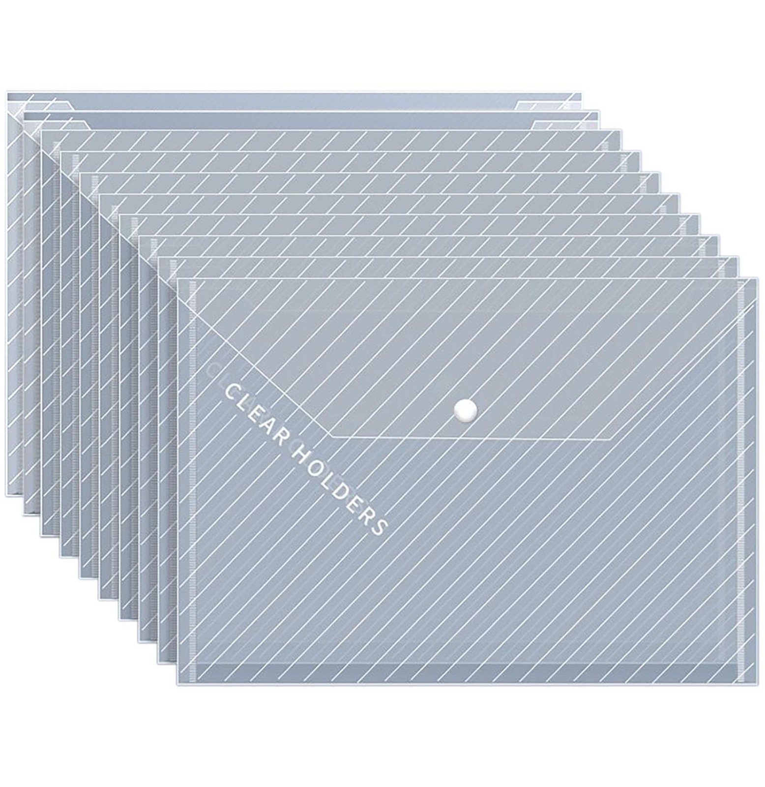 10 PCS 13x9 Inch A4 Size Transparent Plastic Document Storage Bag Envelopes