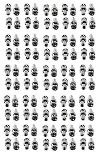 100 pcs BNC Male RCA Female Audio Connector for CCTV Security Camera DVR System