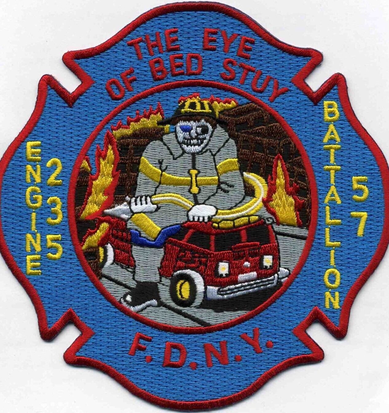 New York City - Engine - 235 / Batt-57 "Eye of Bed Stuy" (5" x 5") fire patch