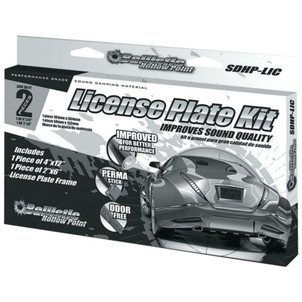 Ballistic SDHP-LIC 2mm Thickness Hollow Point License Plate Sound Damping Kit