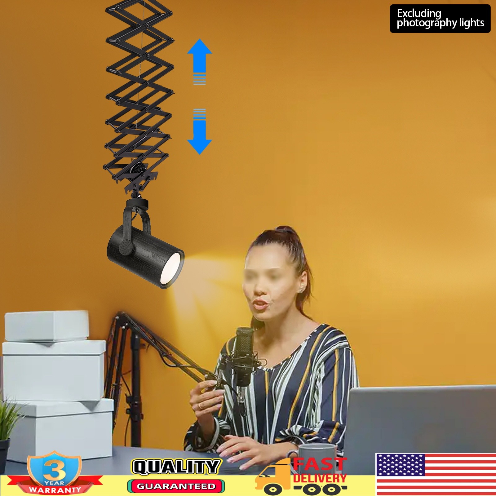2M Drop Pantograph Studio Photography Ceiling Rail Photo Studio System Safe