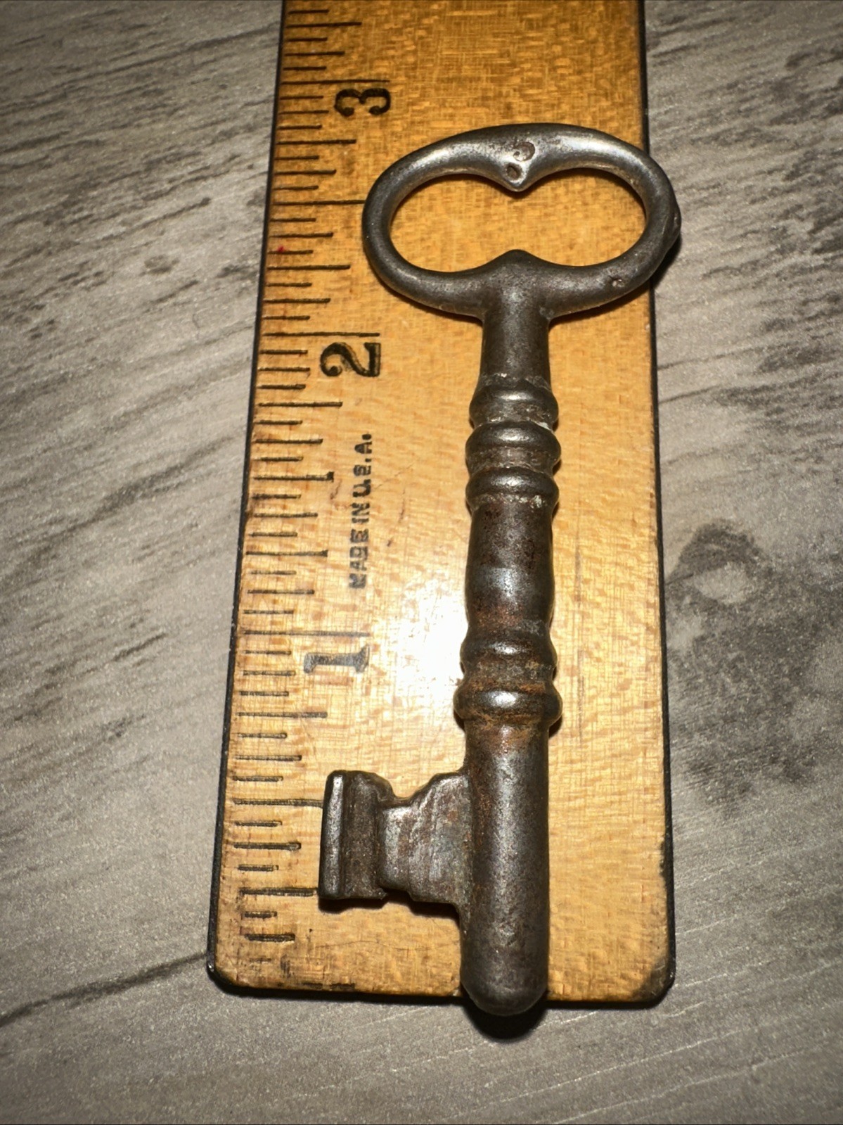 Antique Skeleton Key Solid Barrel Stamped #21 Legit Antique Key!