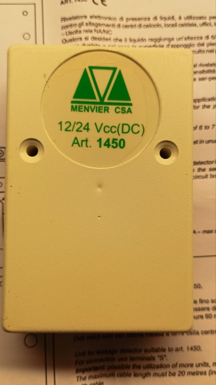 Menvier CSA Art. 1450 Electronic Liquid Presence Detector Flood NEW