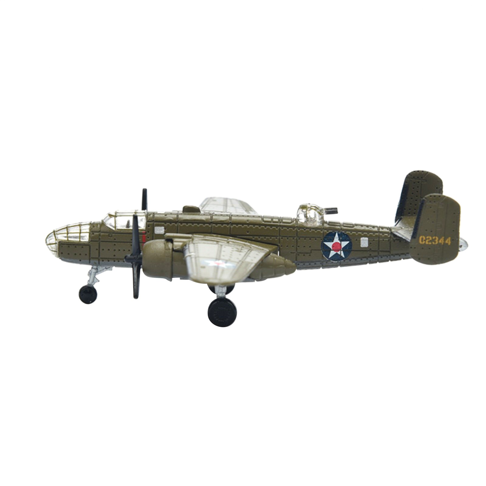 1PCS 1:200 Scale WWII US B-25 Mitchell Bomber Model Decor Model Assembly