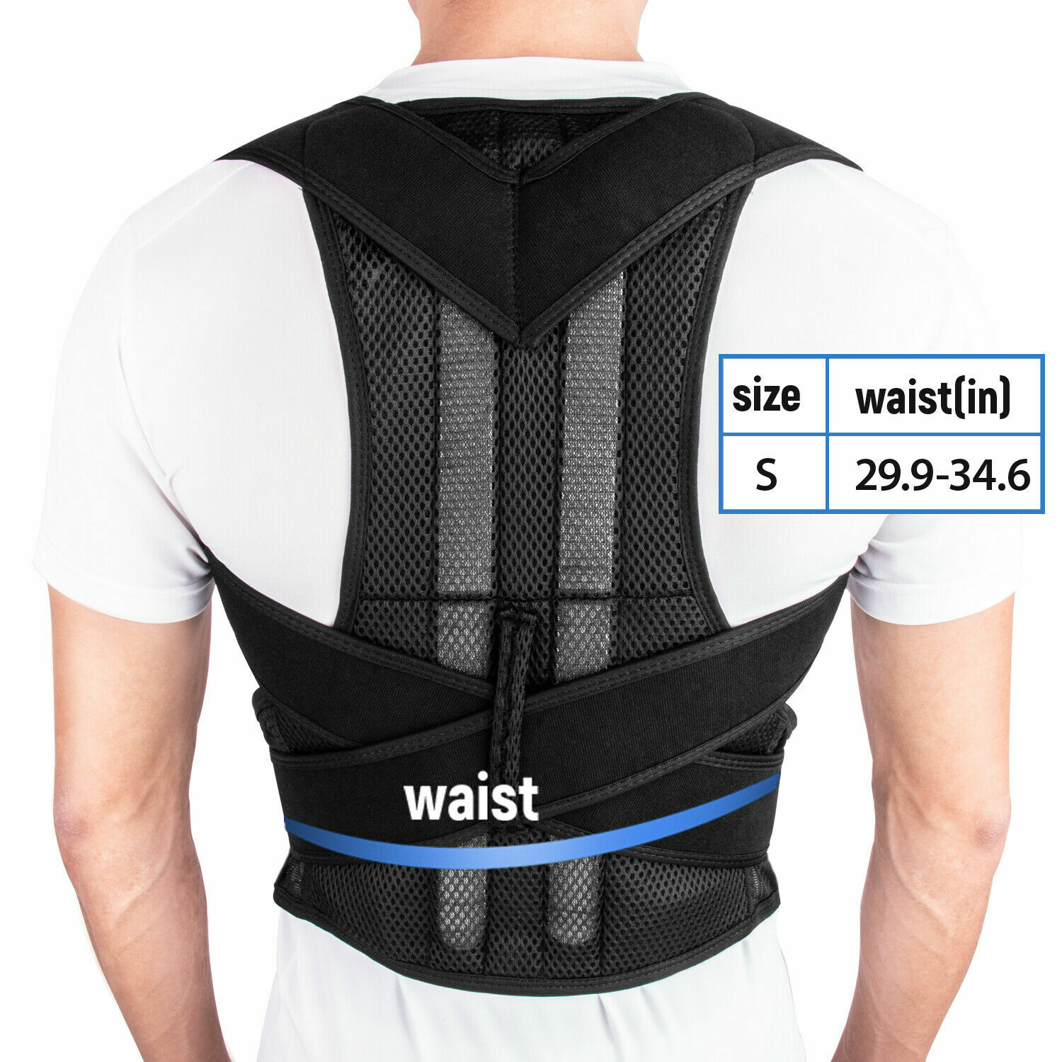 For Men Women Adjustable Posture Corrector Low Back Support Shoulder Brace Belt