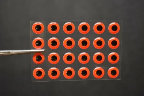 24  FLUORESCENT RED   3D Soft Molded 3/16" Eyes Fly Tying Lures