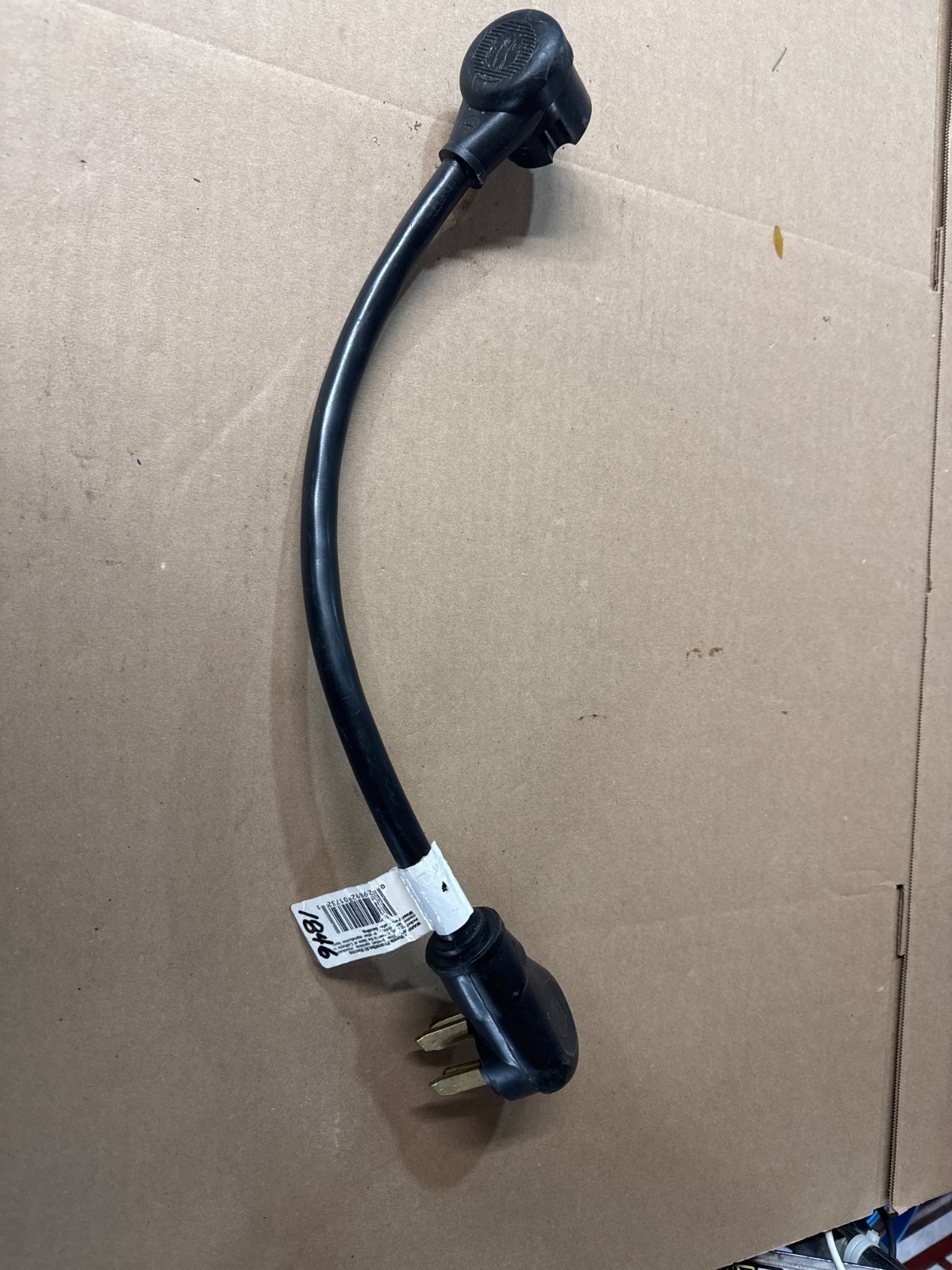 TRAVEL TRAILER CORD 30 AMP 10/3 18" LONG FEMALE TO 50 AMP RV