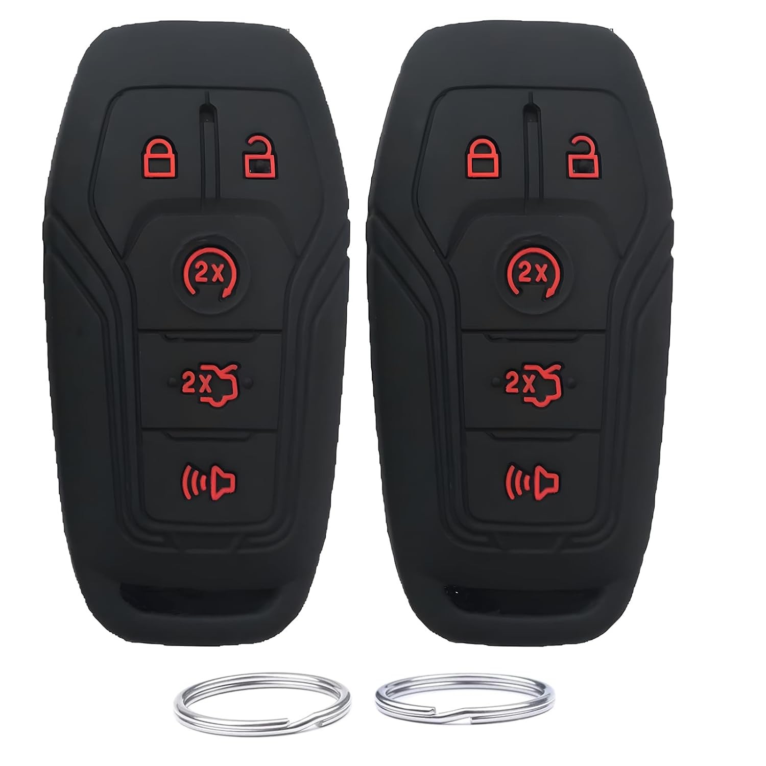 Ford Smart 5 Bt Silicone Key Fob Case Cover Black Keyless Entry Protector