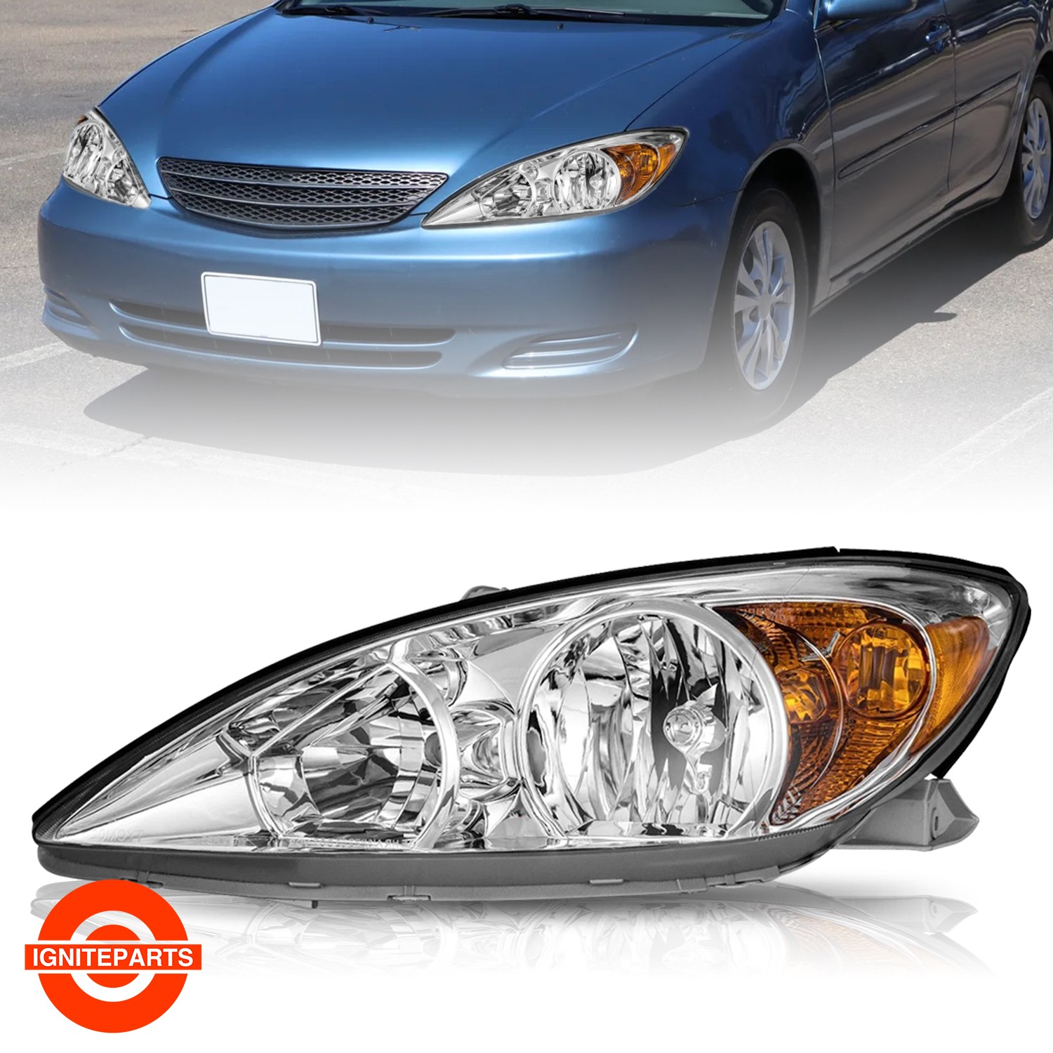 Headlight Assembly Driver Left Side For 2002-2004 Toyota Camry LE SE XLE Models