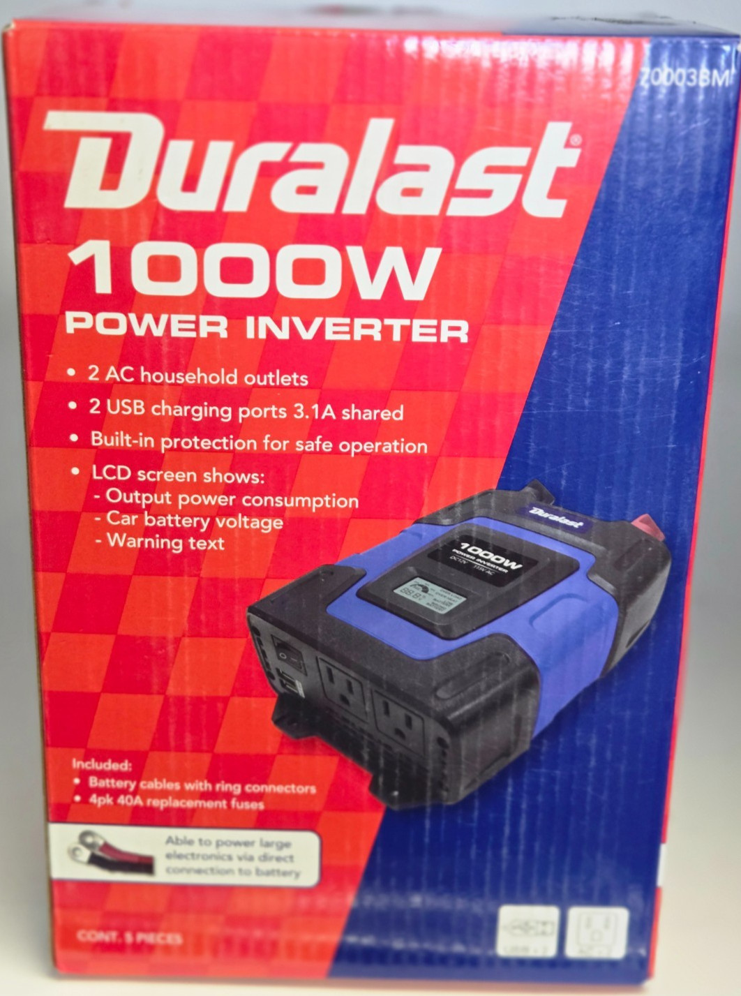 Duralast 70003BM 1000W Power Inverter – Brand New (9299286)