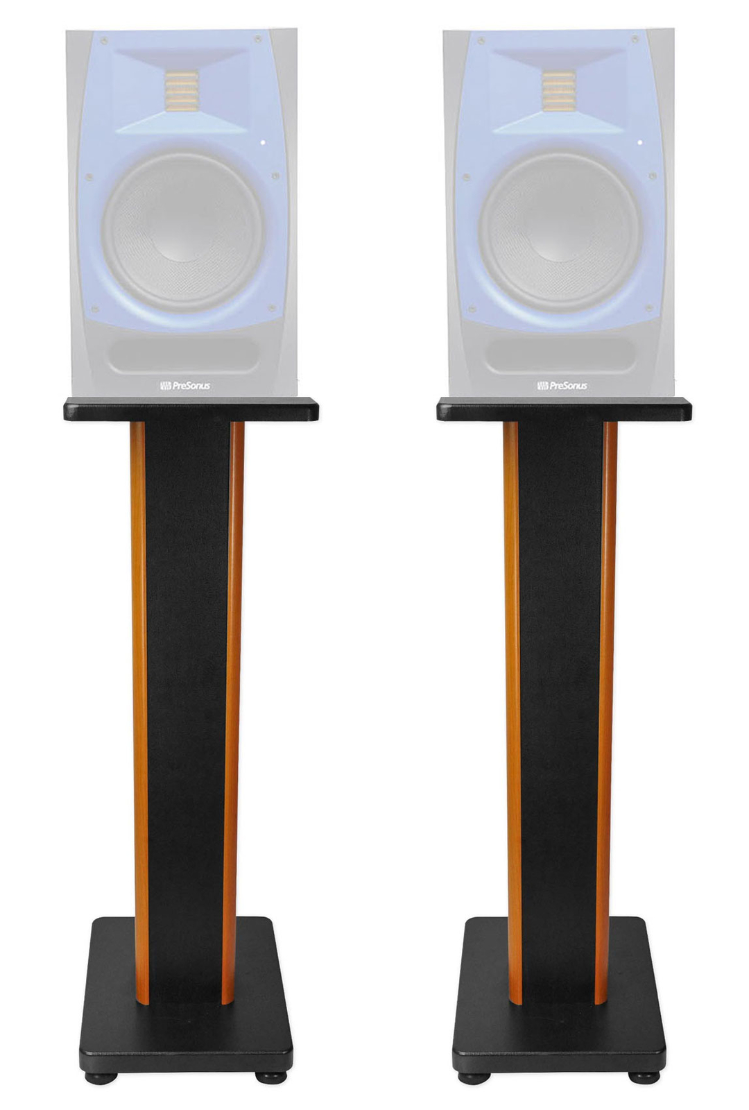 (2) Rockville 28" 2-Tone Studio Monitor Speaker Stands For Presonus R65 Monitors