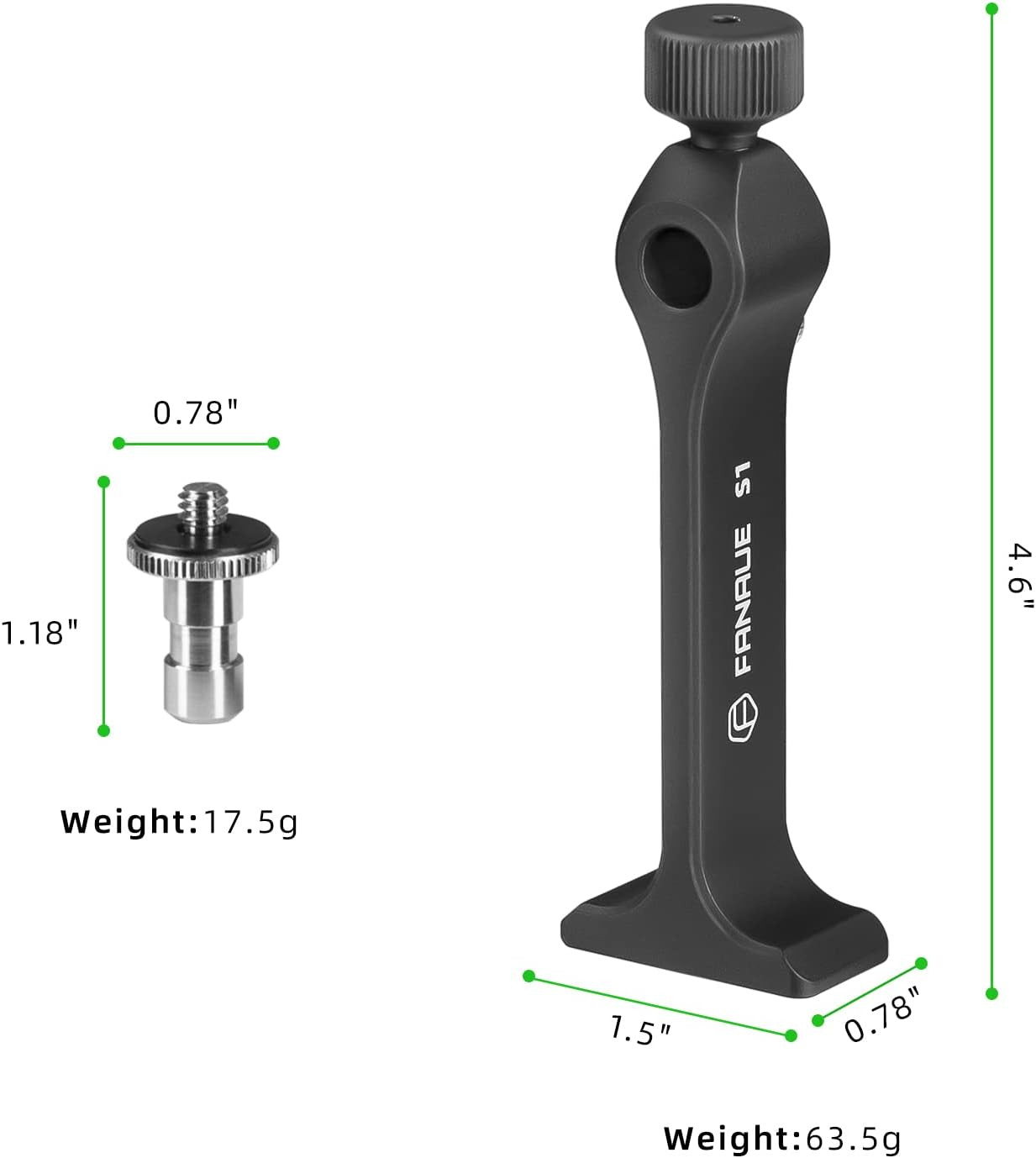Binocular Tripod Adapter, Binocular Mount 1/4 Inch Threading Mount Aluminium (S1