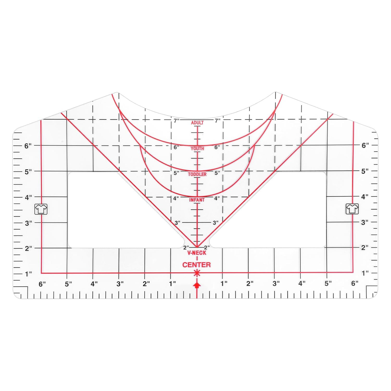 Tshirt Ruler Guide for Vinyl Alignment, Shirt Measurement Tool for Heat Press Ht