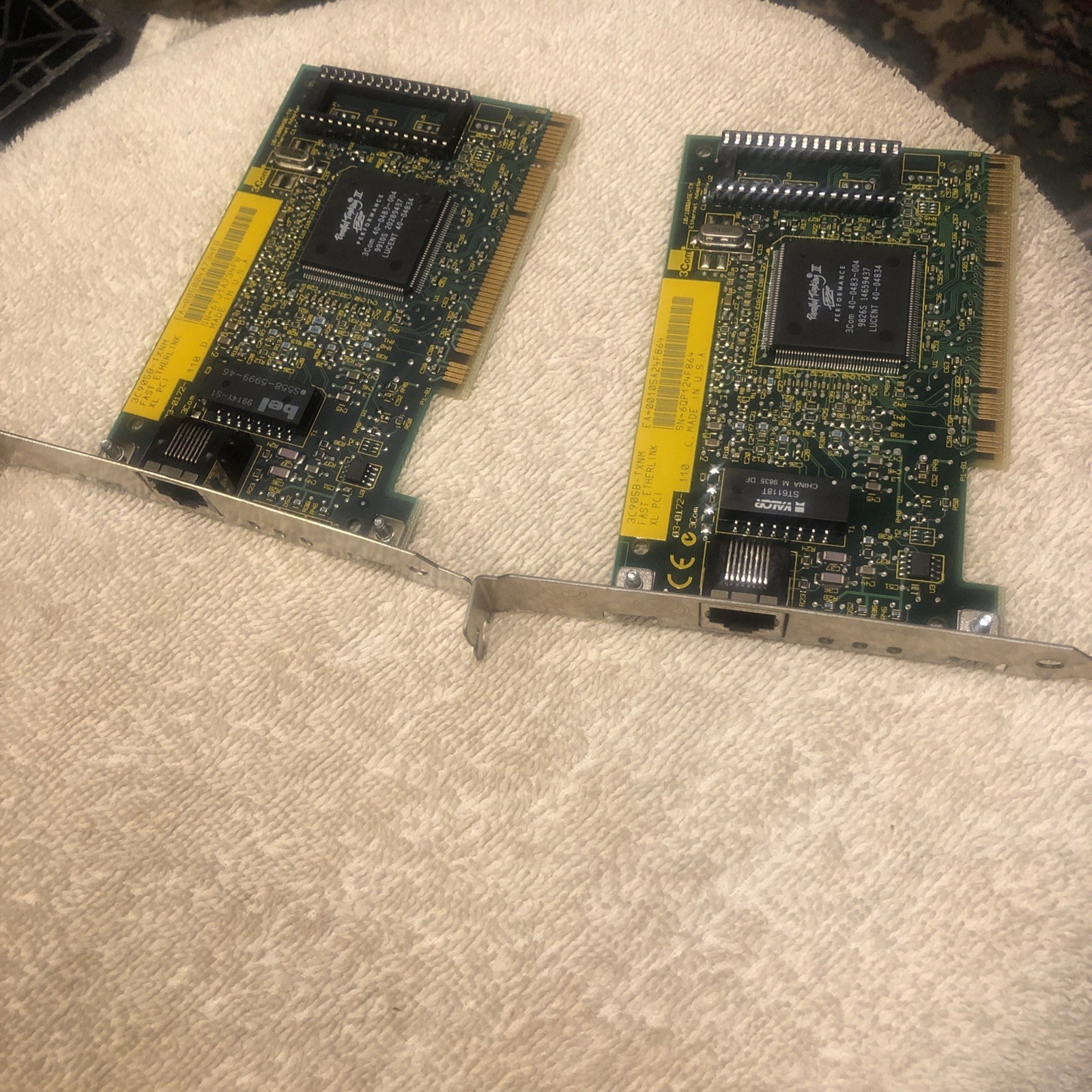 VTG LOT OF 2,3COM 3C905B-TXNM FAST ETHERLINK XL PCI 10/100 NETWORK CARD