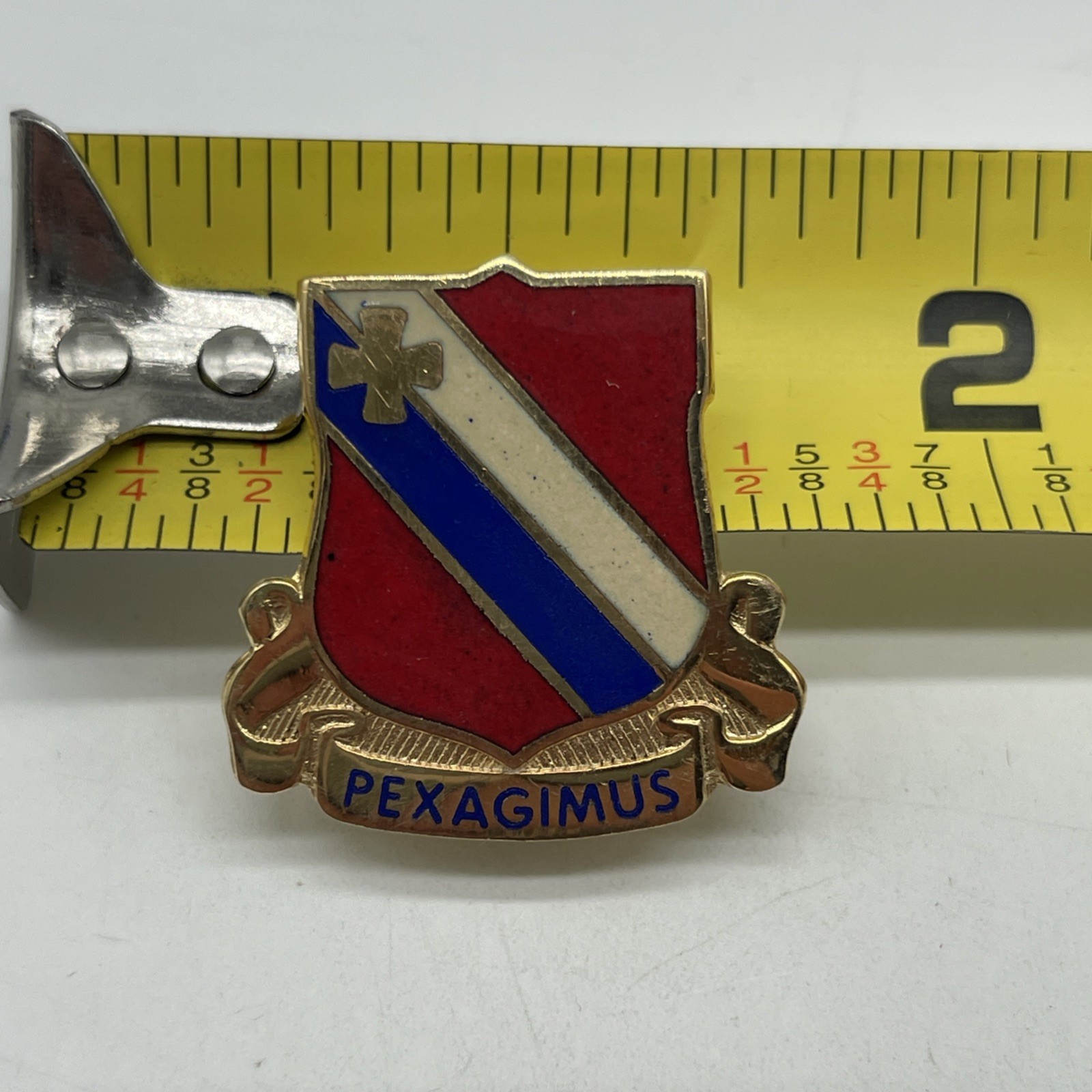 U.S. Military 747th Support Maintenance Battalion Crest DUI DI Pin Clutch PEXAGI