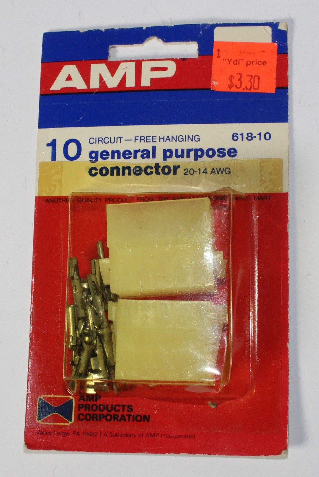 AMP 618-10 General Purpose 10 Circuit Free Hanging 20-14 AWG