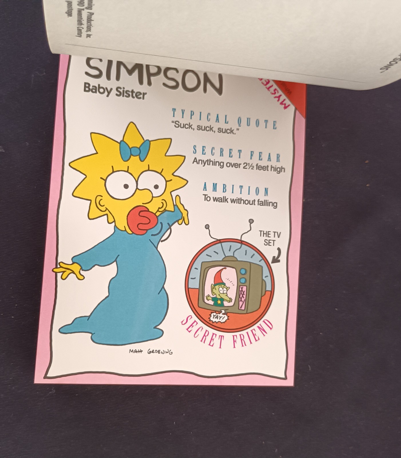 Greetings From The Simpsons 32 Postcards. 1st Print Edition 1990