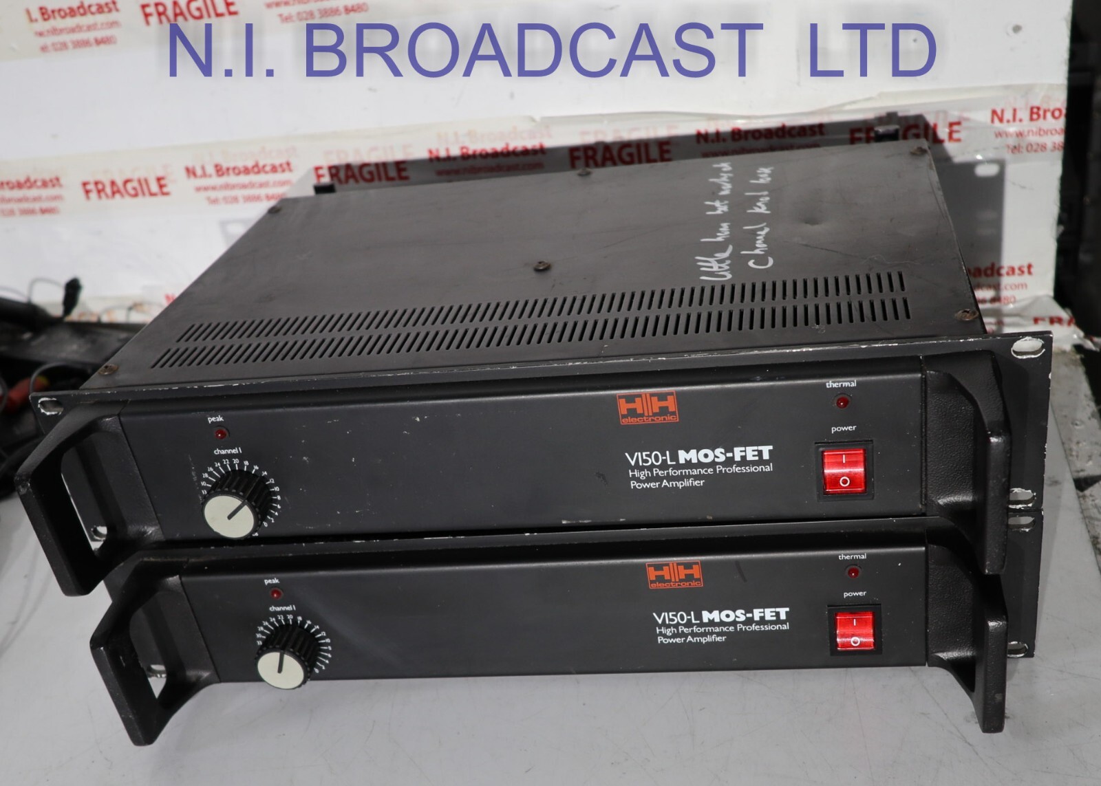2x mosfet vx150-l  power amplifiers.(150watt 2channel 4-16 ohm each)