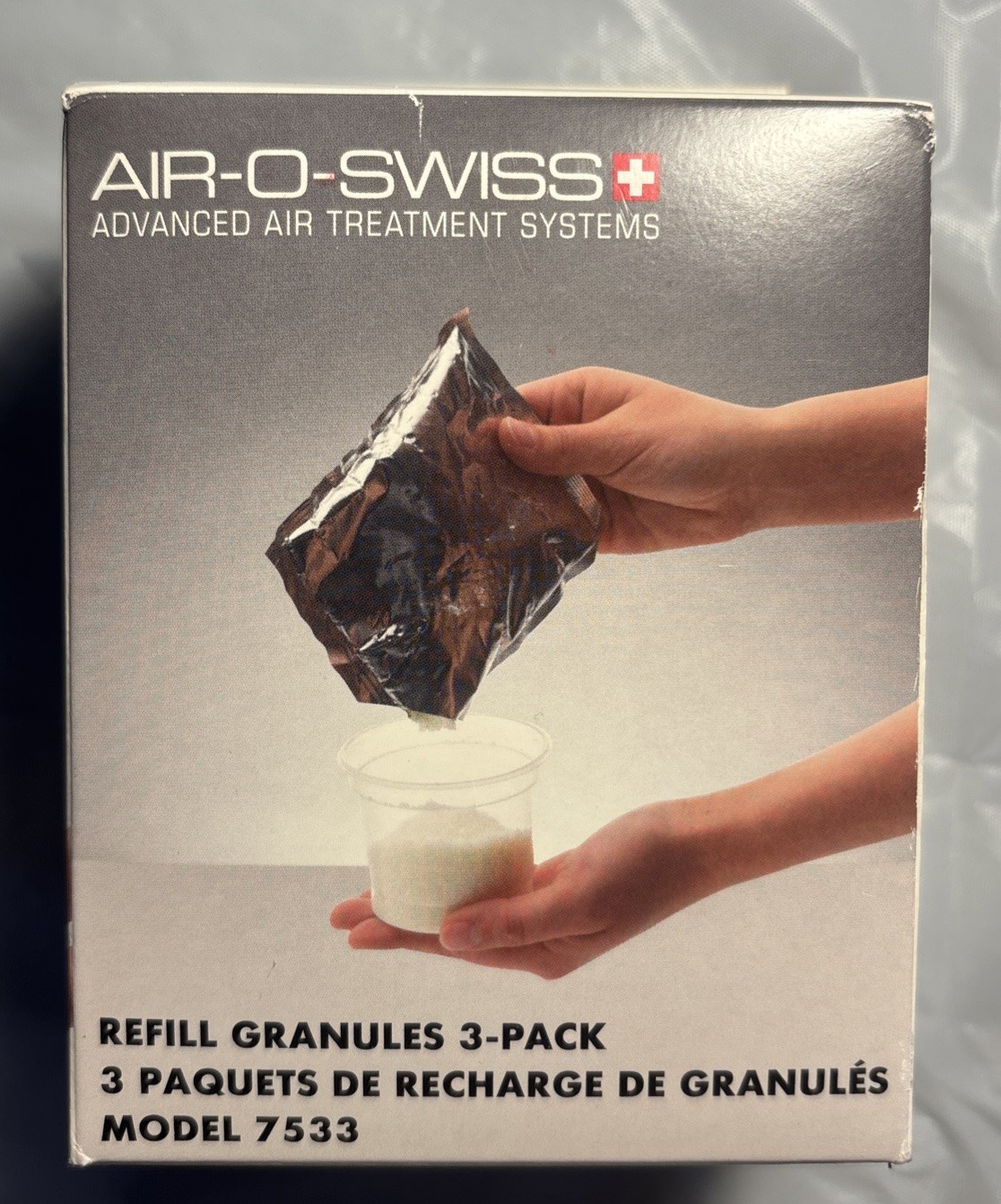 Air-O-Swiss 7533 Refill Granules 3 Pack Air Treatment New