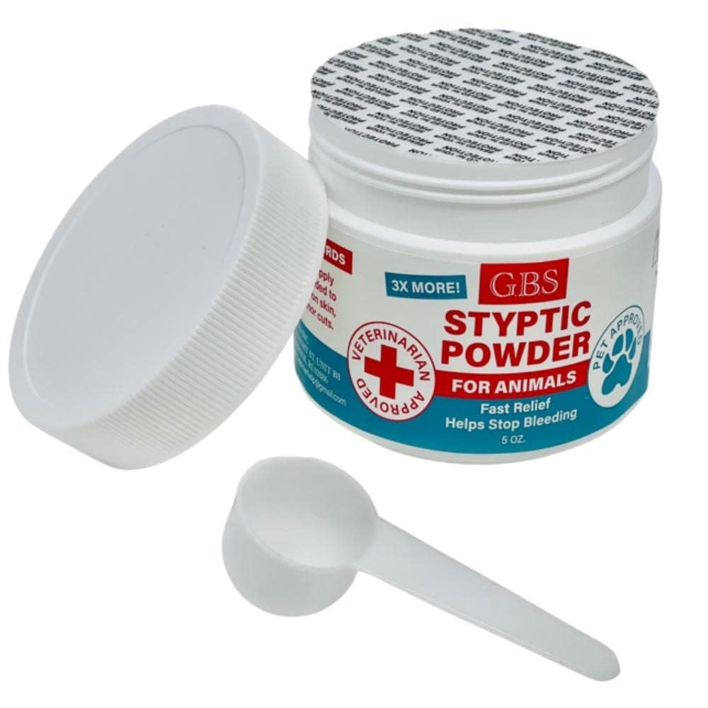5 oz Styptic Powder for Dogs, Cats  Birds Stops Bleeding– Quick Blood Clottin...