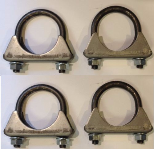 2 inch Heavy Duty Muffler Clamp (SET OF 4) GM Style 3/8 U BOLT MADE IN USA