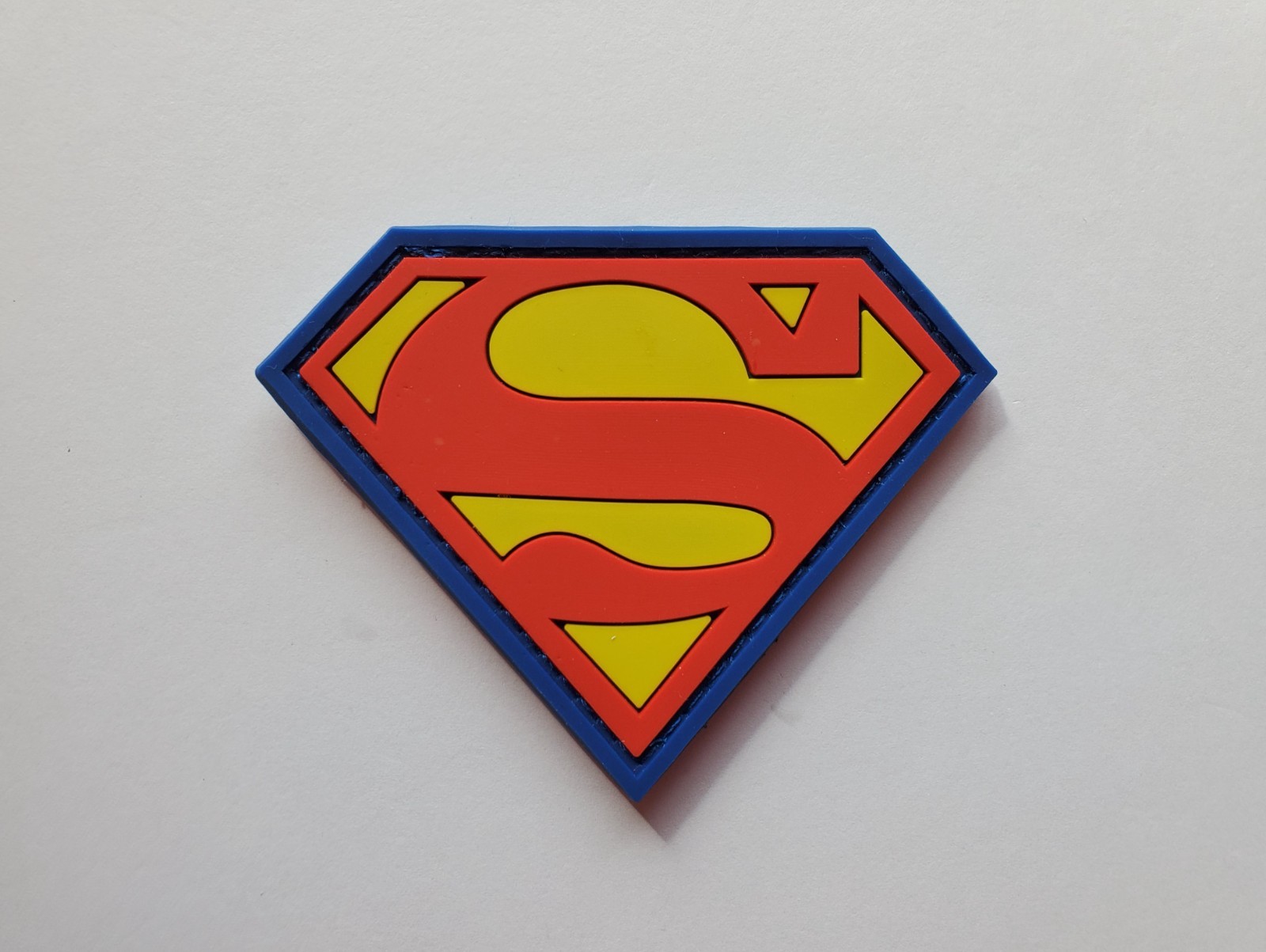 Superman Chest Logo Emblem PVC Morale Patch Hook & Loop 2.25" x 3.5" Ships Free