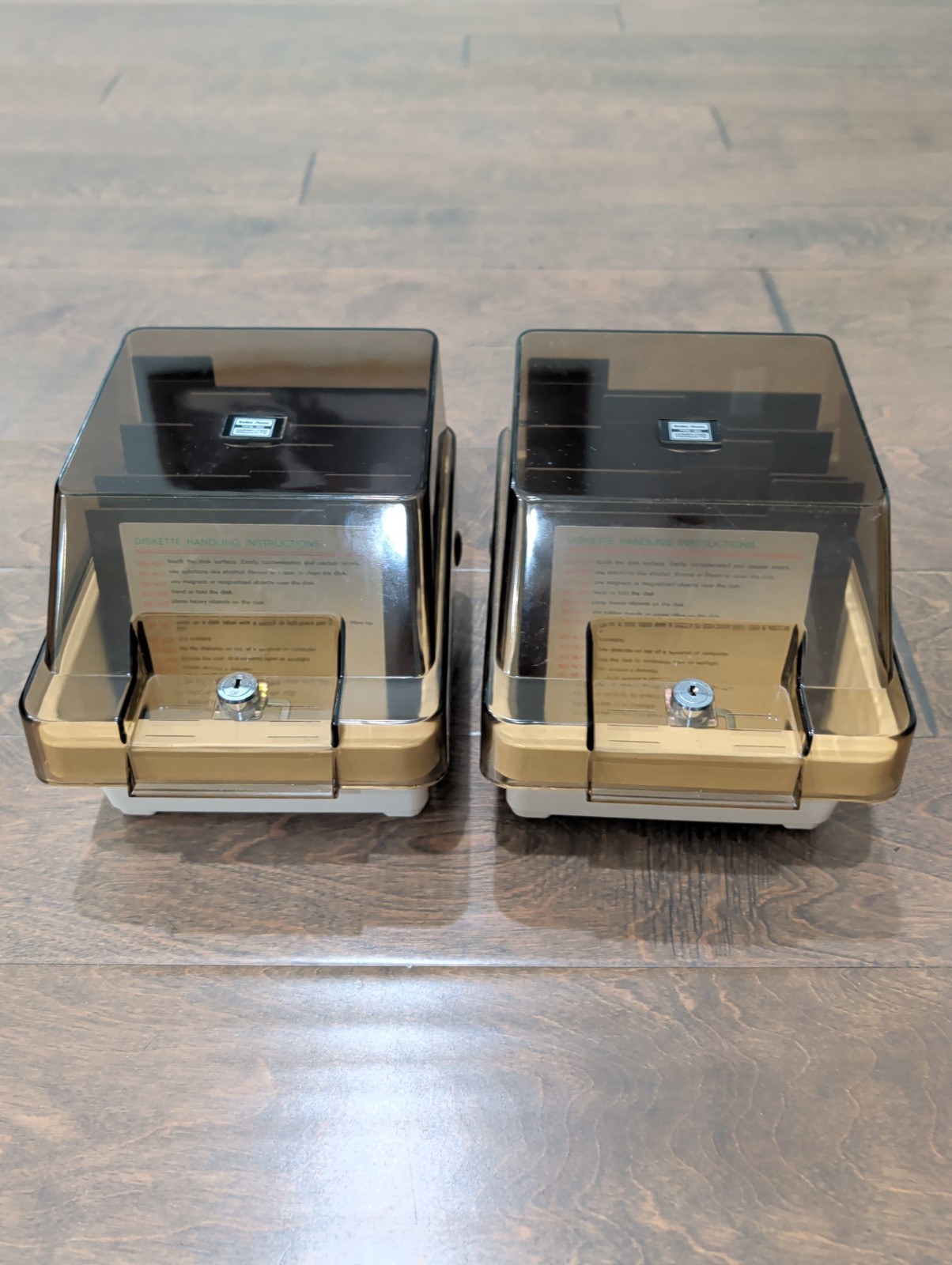 (2) VTG Radio Shack TRS-80 Floppy Disk Organizer Storage Case Computer Products