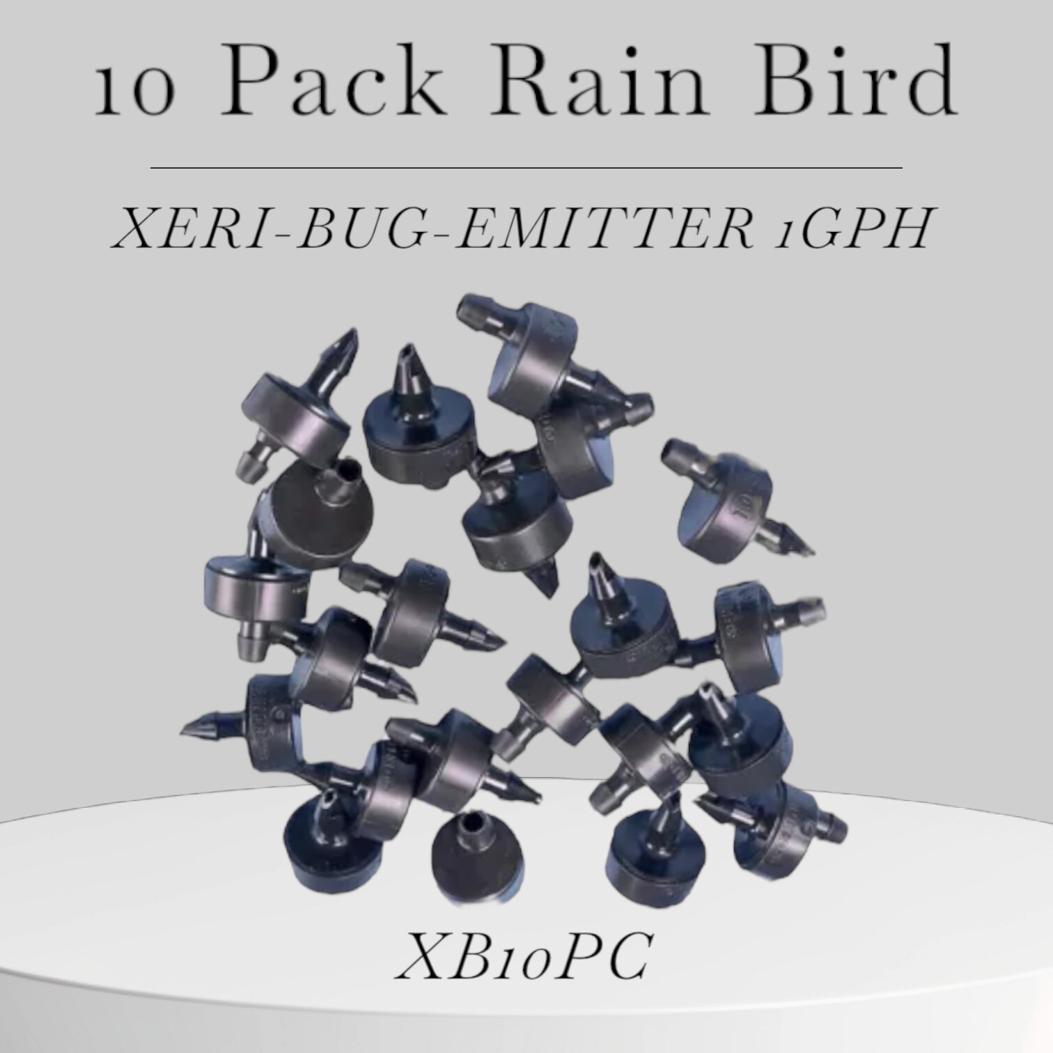 10 Pack Rain Bird XB10PC Xeri-Bug-Emitter 1 GPH Barb Inlet Drip Irrigation