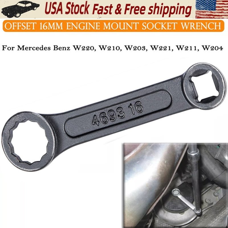 Offset 16mm Engine Mount Socket Wrench for Mercedes Benz W220/W210/W203/W221