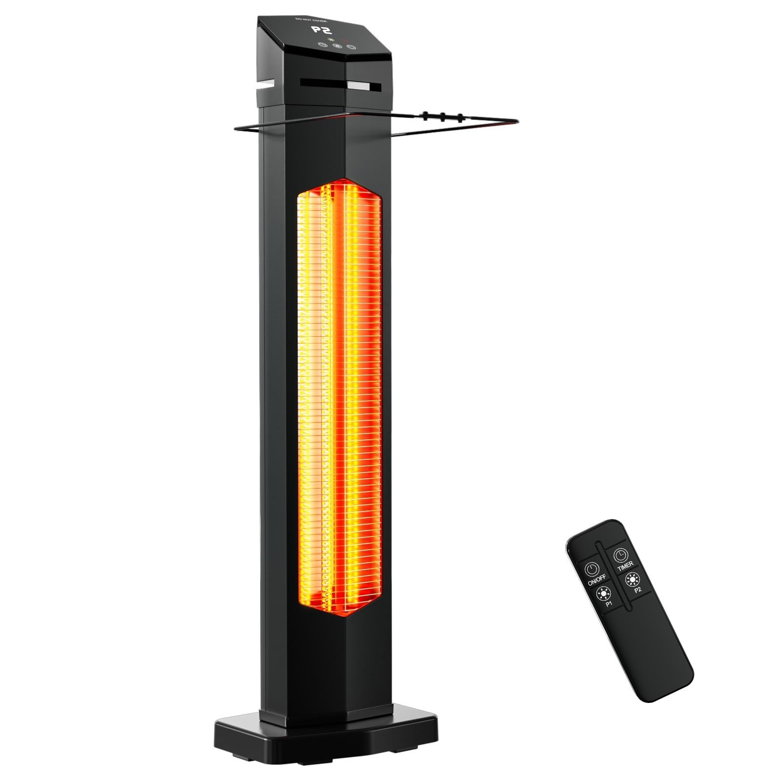 1500W Electric Patio Heater, 36inch Infrared Heater with Remote, IPX5 Waterpr...