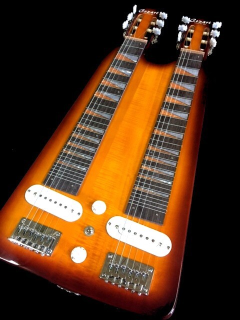 NEW CUSTOM MADE DOUBLE NECK 6/6 SOLID HAWAIIAN ELECTRIC LAP STEEL SLIDE GUITAR