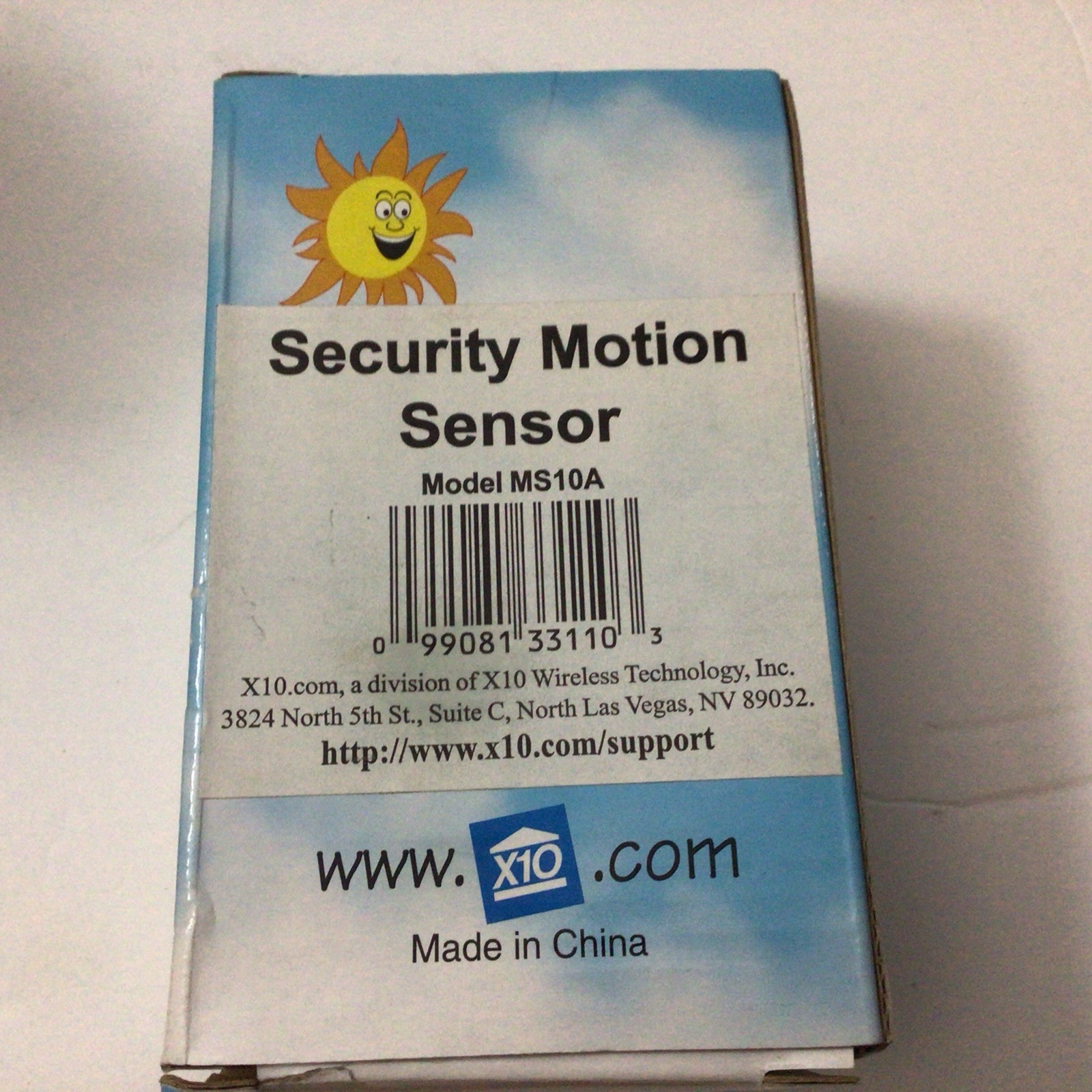 X10 Powerhouse Security System Motion Sensor Model MS10A NEW OPEN BOX