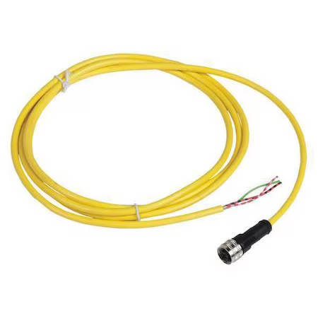 Telemecanique Sensors Xzcpv1865l2 Cordset, 6.56 Ft., Yellow, 250Vac/300Vdc