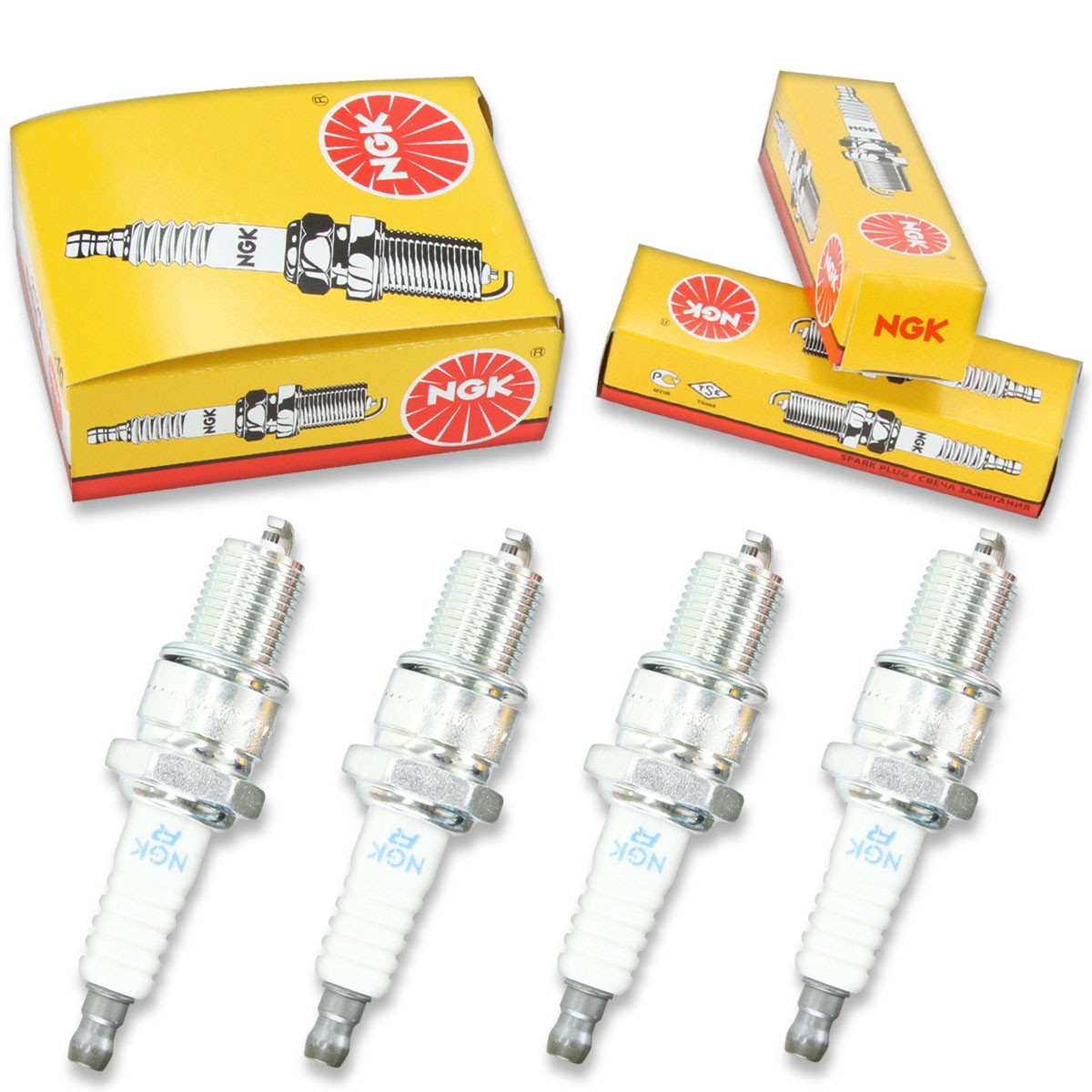 4pcs NGK 7788 Standard BPR9ES Snowmobile Spark Plug Tune Up Kit Set jy