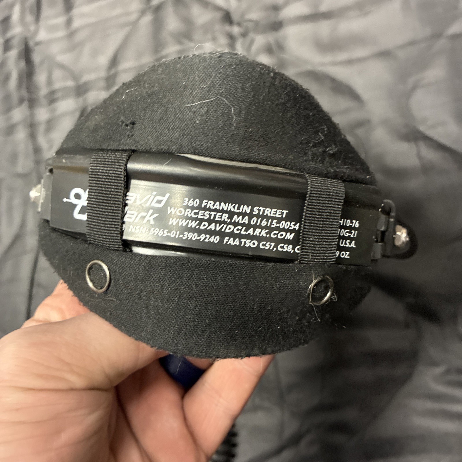 David Clark H10-76 Aviation Pilot Headset - Used - Missing Gel Ear Padding