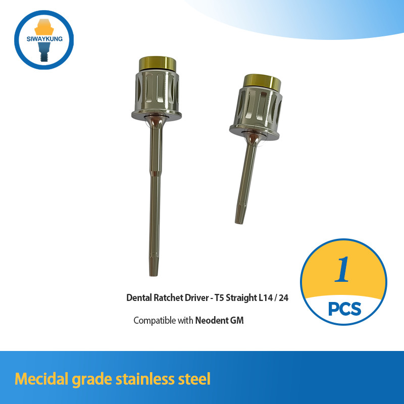 Dental Ratchet Driver Hand Screwdriver fit to Neodent GM T5 Straight L14 / 24