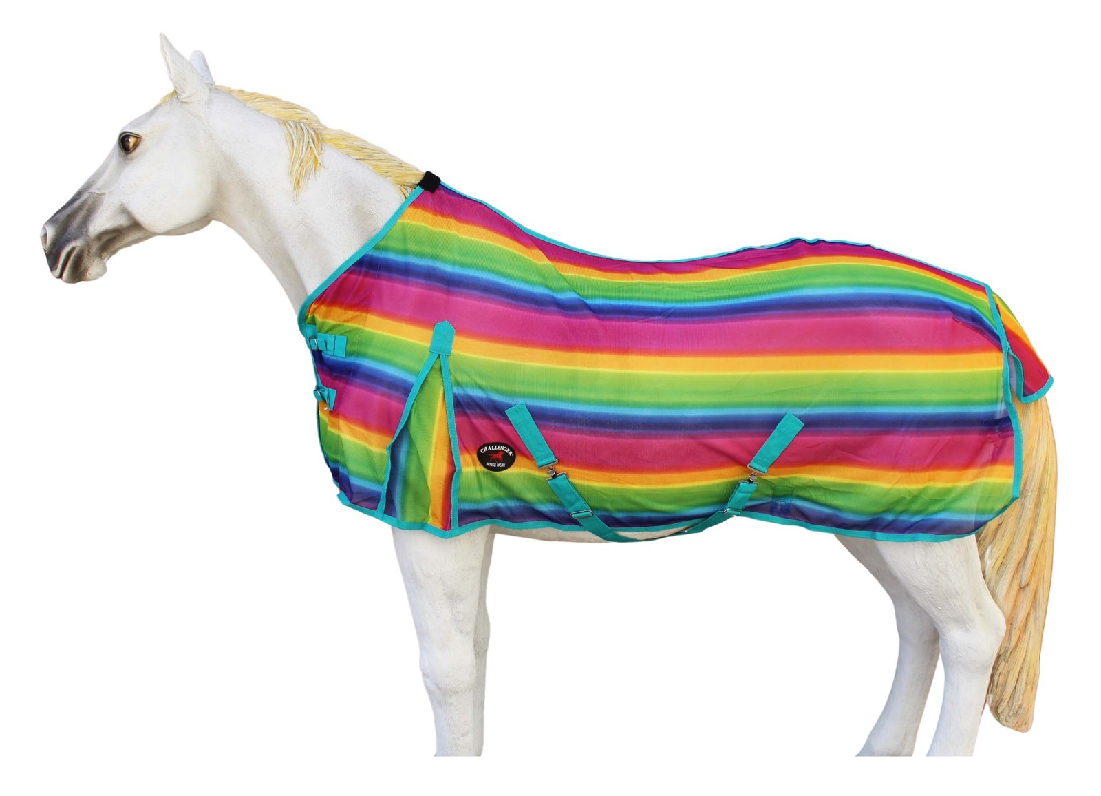 Challenger Horse Mesh Summer Fly Sheet Spring Airflow   Turquoise 7301