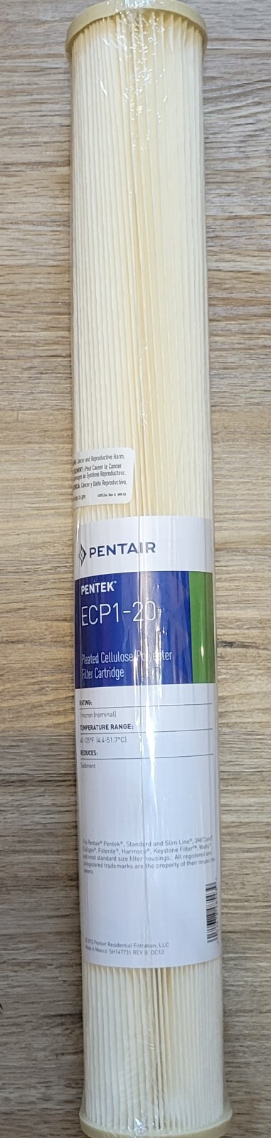 PENTAIR/PENTEK ECP1-20 1M SEDIMENT PLEATED FILTER 20" X 2-5/8" NEW