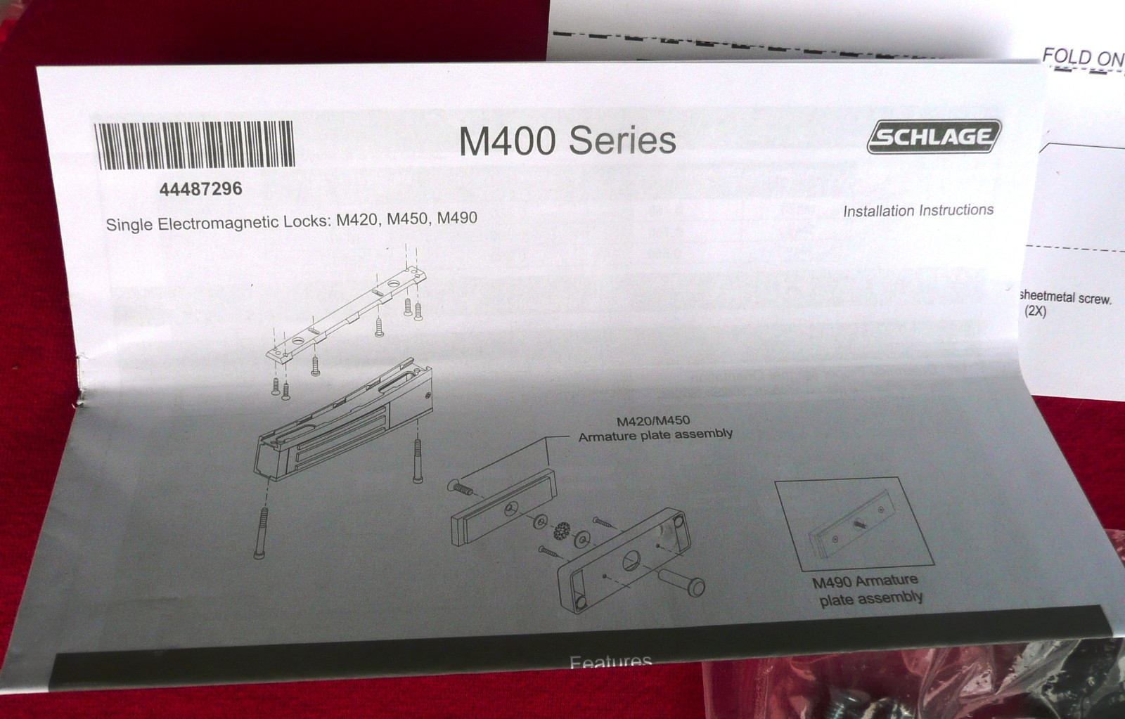 Schlage 1500 lbs. Electromagnetic Max Security Lock M492 (new in a bruised box)