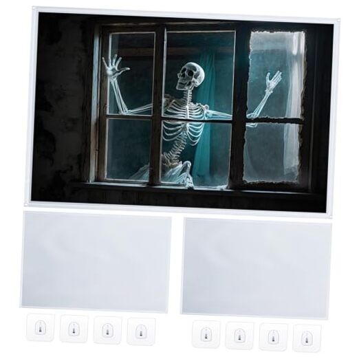 2 Pack Halloween Fabric Rear Projection Screen Window Projection 40 x 60 inch
