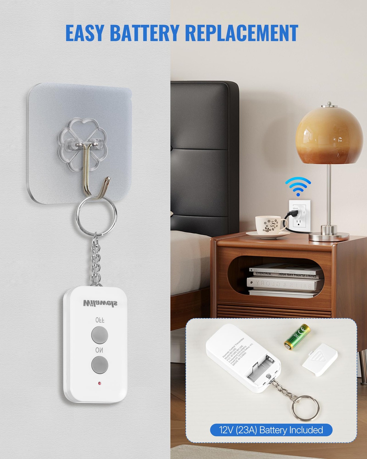 Remote Control Outlet Plug, Wireless Remote On Off Switch for Outlet, Remote ...