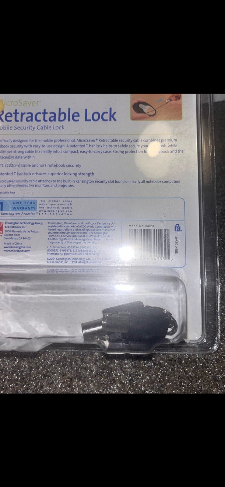 Kensington MicroSaver Retractable 4ft Cable & Lock: Security For Electronics