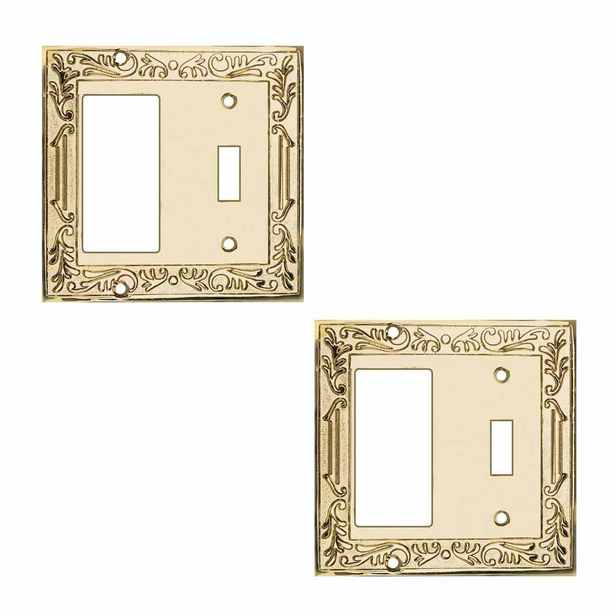 2 Victorian Switch Plate GFI Toggle PVD Solid Brass | Renovator's Supply