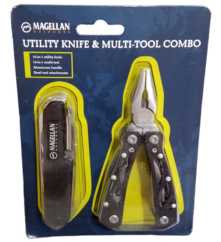 Magellan Outdoors 15-in-1 Utility Knife and 12-in-1 Multi-Tool Combo New