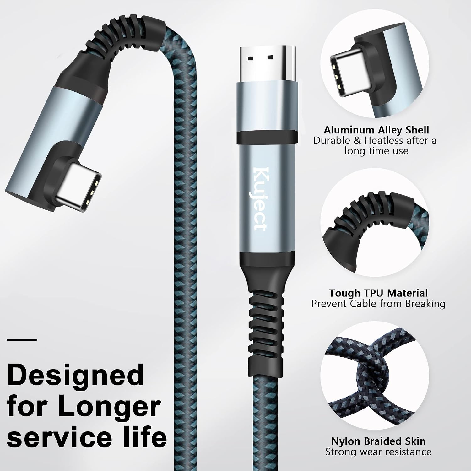 Link Cable 16FT Compatible for Quest 3S/3, Quest 2/Pro, Pico 4, Nylon
